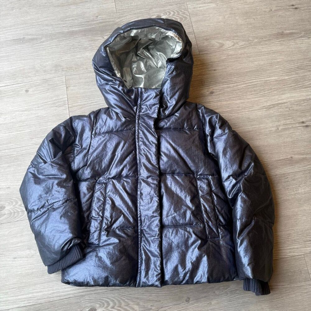Crewcuts by J.Crew Girls' Metallic PrimaLoft Puffer Jacket Size 4-5